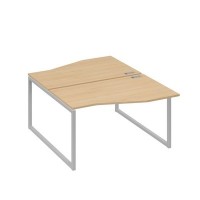А4 С4 190 НД (Натуральный дуб/Серый) Рабочая станция каркас QUATTRO столы 2х140 Техно