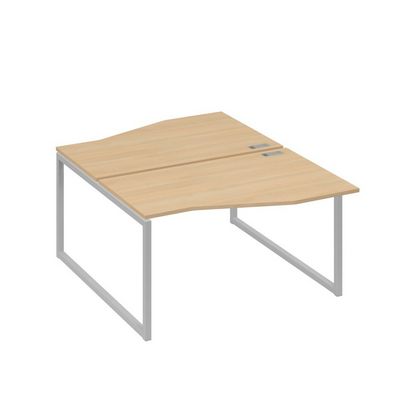 А4 С4 190 НД (Натуральный дуб/Серый) Рабочая станция каркас QUATTRO столы 2х140 Техно