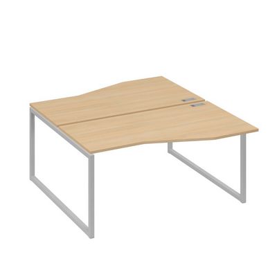 А4 С4 191 НД (Натуральный дуб/Серый) Рабочая станция каркас QUATTRO столы 2х160 Техно
