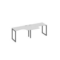 А4 А4 031-2 СЕ (Серый/Антрацит) Рабочая станция QUATTRO 2х120 столы Классика эргономичные