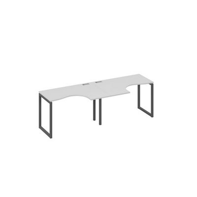 А4 А4 031-2 СЕ (Серый/Антрацит) Рабочая станция QUATTRO 2х120 столы Классика эргономичные