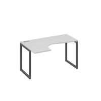 А4 А4 033 СЕ (Серый/Антрацит) Стол эргономичный левый "Классика" на металлокаркасе QUATTRO