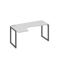 А4 А4 035 СЕ (Серый/Антрацит) Стол эргономичный левый "Классика" на металлокаркасе QUATTRO
