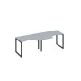А4 А4 041-2 СЕ (Серый/Антрацит) Рабочая станция QUATTRO 2х120 столы Классика эргономичные