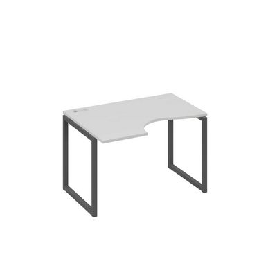 А4 А4 041 СЕ (Серый/Антрацит) Стол эргономичный левый "Классика" на металлокаркасе QUATTRO