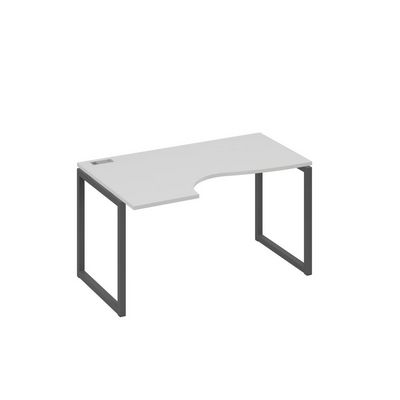А4 А4 043 СЕ (Серый/Антрацит) Стол эргономичный левый "Классика" на металлокаркасе QUATTRO