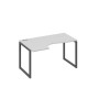 А4 А4 043 СЕ (Серый/Антрацит) Стол эргономичный левый "Классика" на металлокаркасе QUATTRO