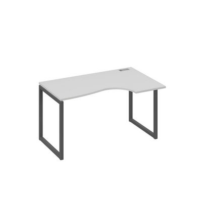 А4 А4 044 СЕ (Серый/Антрацит) Стол эргономичный правый "Классика" на металлокаркасе QUATTRO