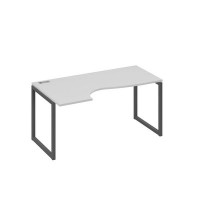 А4 А4 045 СЕ (Серый/Антрацит) Стол эргономичный левый "Классика" на металлокаркасе QUATTRO