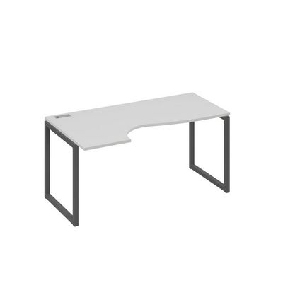 А4 А4 045 СЕ (Серый/Антрацит) Стол эргономичный левый "Классика" на металлокаркасе QUATTRO