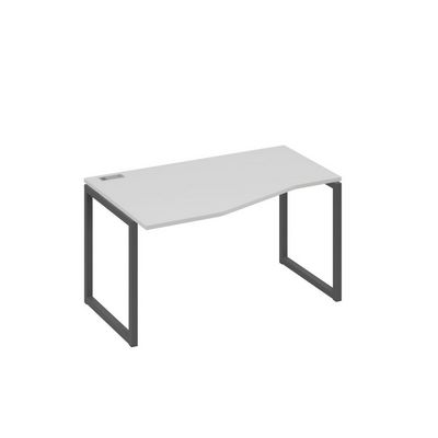 А4 А4 063 СЕ (Серый/Антрацит) Стол эргономичный левый "Техно" на металлокаркасе QUATTRO