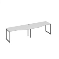 А4 А4 065-2 СЕ (Серый/Антрацит) Рабочая станция опоры QUATTRO столы 2х160 со столами Техно