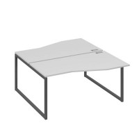 А4 А4 191 СЕ (Серый/Антрацит) Рабочая станция каркас QUATTRO столы 2х160 Техно