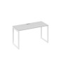 А4 Б4 004 СЕ (Серый/Белый) Стол письменный на металлокаркасе QUATTRO