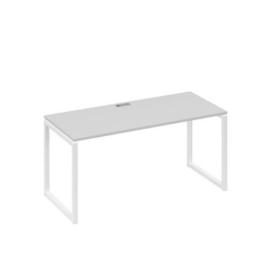 А4 Б4 015 СЕ (Серый/Белый) Стол письменный на металлокаркасе QUATTRO