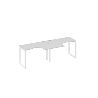 А4 Б4 031-2 СЕ (Серый/Белый) Рабочая станция QUATTRO 2х120 столы Классика эргономичные