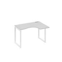 А4 Б4 032 СЕ (Серый/Белый) Стол эргономичный правый "Классика" на металлокаркасе QUATTRO