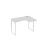 А4 Б4 032 СЕ (Серый/Белый) Стол эргономичный правый "Классика" на металлокаркасе QUATTRO