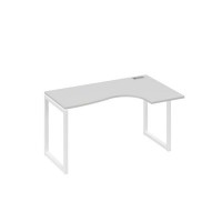 А4 Б4 034 СЕ (Серый/Белый) Стол эргономичный правый "Классика" на металлокаркасе QUATTRO