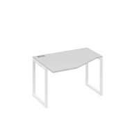 А4 Б4 051 СЕ (Серый/Белый) Стол эргономичный левый "Техно" на металлокаркасе QUATTRO