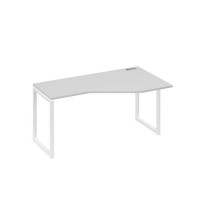 А4 Б4 056 СЕ (Серый/Белый) Стол эргономичный правый "Техно" на металлокаркасе QUATTRO