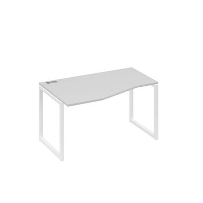 А4 Б4 063 СЕ (Серый/Белый) Стол эргономичный левый "Техно" на металлокаркасе QUATTRO