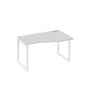 А4 Б4 064 СЕ (Серый/Белый) Стол эргономичный правый "Техно" на металлокаркасе QUATTRO