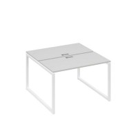 А4 Б4 170 СЕ (Серый/Белый) Рабочая станция на каркасе QUATTRO столы 2х120