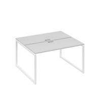 А4 Б4 171 СЕ (Серый/Белый) Рабочая станция на каркасе QUATTRO столы 2х140