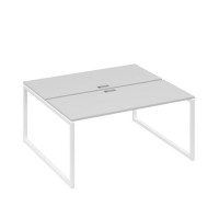 А4 Б4 175 СЕ (Серый/Белый) Рабочая станция на каркасе QUATTRO столы 2х160