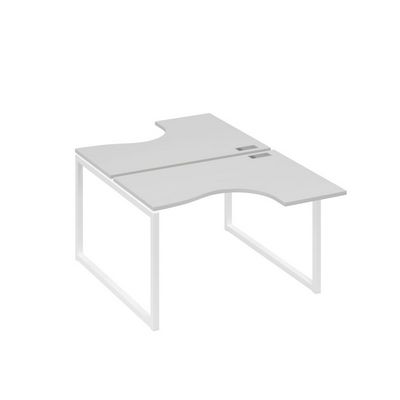 А4 Б4 180 СЕ (Серый/Белый) Рабочая станция опоры QUATTRO столы 2х120 Классика