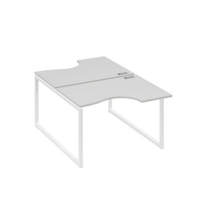 А4 Б4 183 СЕ (Серый/Белый) Рабочая станция опоры QUATTRO столы 2х120 Классика