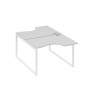 А4 Б4 183 СЕ (Серый/Белый) Рабочая станция опоры QUATTRO столы 2х120 Классика