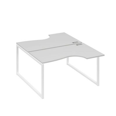 А4 Б4 184 СЕ (Серый/Белый) Рабочая станция опоры QUATTRO столы 2х140 Классика