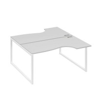 А4 Б4 185 СЕ (Серый/Белый) Рабочая станция опоры QUATTRO столы 2х160 Классика