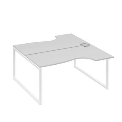А4 Б4 185 СЕ (Серый/Белый) Рабочая станция опоры QUATTRO столы 2х160 Классика