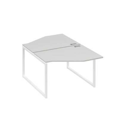 А4 Б4 186 СЕ (Серый/Белый) Рабочая станция опоры QUATTRO со столами Техно 2х120