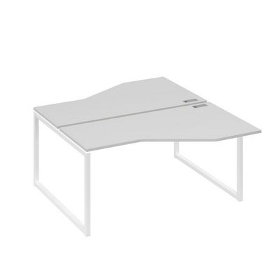 А4 Б4 188 СЕ (Серый/Белый) Рабочая станция опоры QUATTRO со столами Техно 2х160