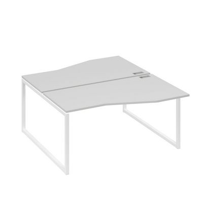 А4 Б4 191 СЕ (Серый/Белый) Рабочая станция каркас QUATTRO столы 2х160 Техно