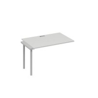 А4 С4 023-1 СЕ (Серый/Серый) Секция стола 120 рабочей станции на каркасе QUATTRO