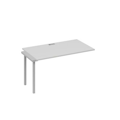 А4 С4 024-1 СЕ (Серый/Серый) Секция стола 140 рабочей станции на каркасе QUATTRO