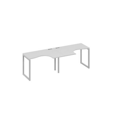 А4 С4 031-2 СЕ (Серый/Серый) Рабочая станция QUATTRO 2х120 столы Классика эргономичные