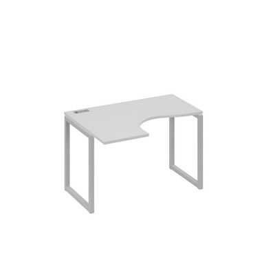 А4 С4 031 СЕ (Серый/Серый) Стол эргономичный левый "Классика" на металлокаркасе QUATTRO