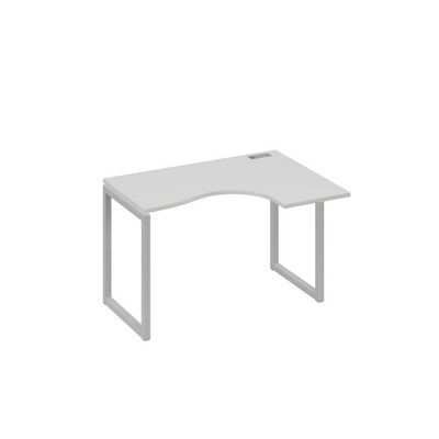 А4 С4 032 СЕ (Серый/Серый) Стол эргономичный правый "Классика" на металлокаркасе QUATTRO