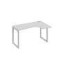 А4 С4 034 СЕ (Серый/Серый) Стол эргономичный правый "Классика" на металлокаркасе QUATTRO