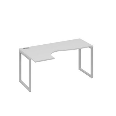А4 С4 035 СЕ (Серый/Серый) Стол эргономичный левый "Классика" на металлокаркасе QUATTRO