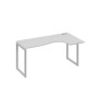 А4 С4 036 СЕ (Серый/Серый) Стол эргономичный правый "Классика" на металлокаркасе QUATTRO