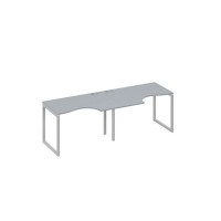 А4 С4 041-2 СЕ (Серый/Серый) Рабочая станция QUATTRO 2х120 столы Классика эргономичные