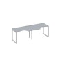 А4 С4 041-2 СЕ (Серый/Серый) Рабочая станция QUATTRO 2х120 столы Классика эргономичные