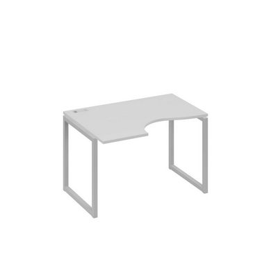 А4 С4 041 СЕ (Серый/Серый) Стол эргономичный левый "Классика" на металлокаркасе QUATTRO